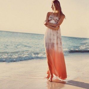 Free People Snake Goddess Size 2 Ombre Maxi Dress